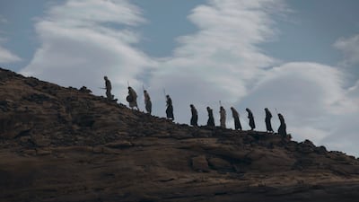 A re-enactment of nomadic tribes preparing to raid Dadan for food and water