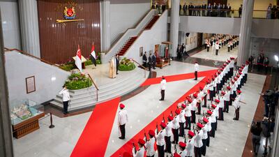 Sheikh Khaled received a grand welcoming ceremony on Tuesday