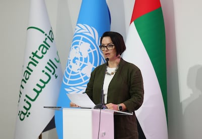 Berangere Boell at an event to mark World Humanitarian Day in Dubai, a vital hub for global aid operations. EPA