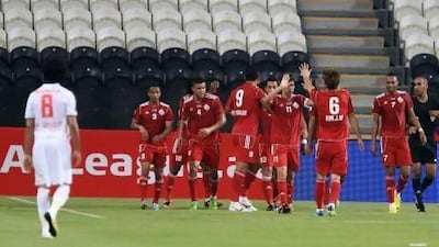 The rebounding Sharjah team, under coach Paolo Bonamigo, right, have announced their intentions with a convincing win over Al Jazira in the League Cup last week. Photos by Ravindranath K / The National