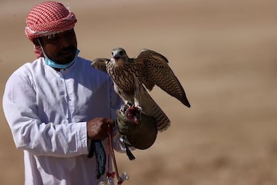 Falconry is one of several elements of the UAE’s culture to have been formally inscribed or nominated on Unesco’s World Heritage List for Intangible Heritage. Getty Images