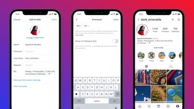 Instagram users now have the option to select their preferred pronouns. Courtesy Instagram