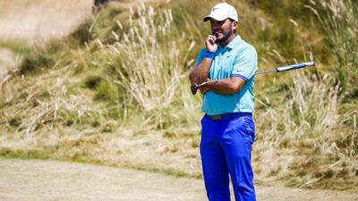 Francesco Molinari looks over the sixth green as he waits to putt. Stephen Brashear / EPA EPA / June 20, 2015