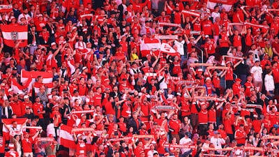 The Austria fans out in force. Reuters