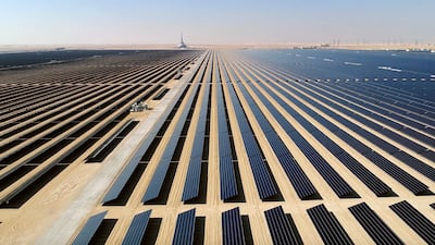 The Mohammed bin Rashid Al Maktoum Solar Park. The UAE, which is home to some of the biggest solar plants in world, has committed to net zero emissions by 2050. AP
