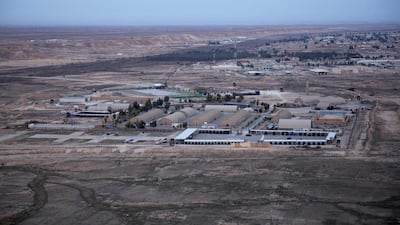 One person suffered a fatal cardiac arrest following a rocket attack on Al Asad military base in northern Iraq on Wednesday. AP Photo