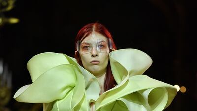 Schiaparelli's 2019 Spring-Summer Haute Couture collection fashion show in Paris, on January 21, 2019. Getty Images