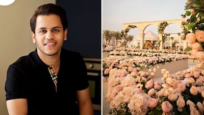 Jai Sharma transformed Emirates Palace in Abu Dhabi into an Italian garden for a wedding in February 2026. Photo: Envelop