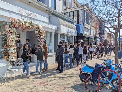 Queuing in line without whipping out your phone is in keeping with the Italian philosophy. AFP