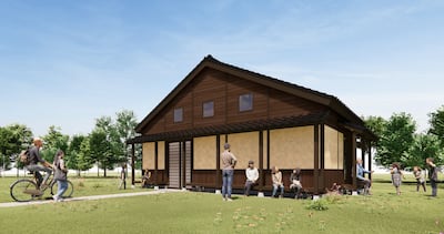 A rendering of the planned community centre in Wajima City. Photo: Shigeru Ban Architect