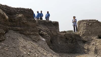 An ancient burial site has been uncovered in Dibba. Reem Mohammed / The National