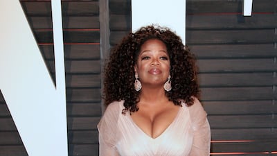 Oprah Winfrey wears nude Vera Wang to attend the Vanity Fair Oscars After-Party following the 87th annual Academy Awards ceremony in Hollywood, California, USA on February 22, 2015. EPA