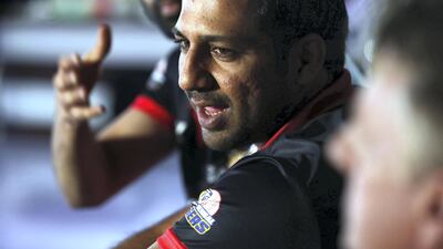 Sarfraz Ahmed at the T10 draft at Dubai Marina on November 5. The Pakistani will lead the Bengal Lions. Chris Whiteoak / The National