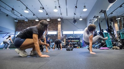 Women training at GetFitChick. Leslie Pableo for The National