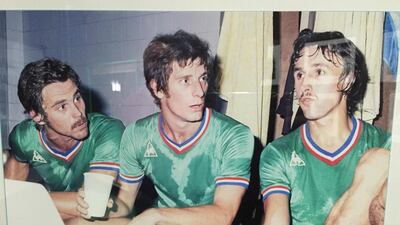 Former players for St-Etienne on display at the club museum. Andy Mitten for The National