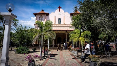 A view of the front of St Sebastian’s Church in Negombo, Sri Lanka, April 23, 2019. Jack Moore / The National.