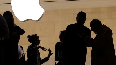 An Apple store in New York. The tech giant is expected to extend its string of solid earnings. AP