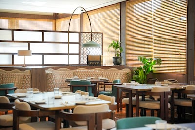 Rattan touches and statement decor at the Al Wasl Road restaurant. Photo: Khadak