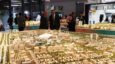 Model of the Village development by Dubai South at Cityscape Global held at Dubai World Trade Centre in Dubai. Pawan Singh / The National
