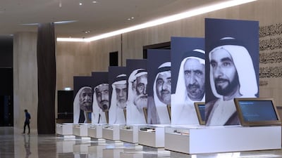 Faces of the Founders at the Etihad Museum in Dubai, which is now open to the public and was well received by visitors eager to learn UAE history. The National