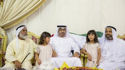 Sheikh Mohammed bin Zayed, Crown Prince of Abu Dhabi and Deputy Supreme Commander of the Armed Forces, offers condolences to the family of Saeed Rashid Al Neyadi, who died while serving with the Armed Forces in Yemen. Mohamed Al Hammadi / Crown Prince Court – Abu Dhabi