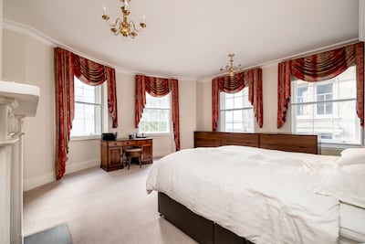 A spacious bedroom in the historic property. Photo: Wetherell