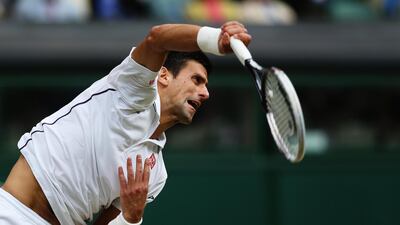 2014. Novak Djokovic. A revitalised Federer put his Stakhovsky loss behind him and came back with renewed force in 2014 and pushed world No 1 Djokovic to the limit before losing in five sets in the final 6-7, 6-4, 7-6, 5-7, 6-4. Getty