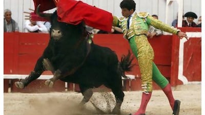 ARLES, FRANCE - The matador Luis Vilches fight in Arles arena.The traditional Paques Feria Corridas in Arles open the french bullfighting season. The Feria attracts 500 000 visitors each year.