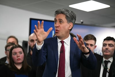 British Energy Secretary Ed Miliband is strongly committed to the UK’s 'net-zero' carbon plan. Getty Images