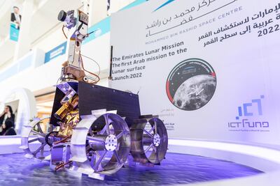 A model of the Rashid rover. The UAE is developing a successor to the lunar vehicle. Antonie Robertson / The National