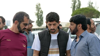 Sheikh Mohammed bin Rashid and Sheikh Hamdan at the Sheikh Mohammed bin Rashid Endurance Festival. Wam