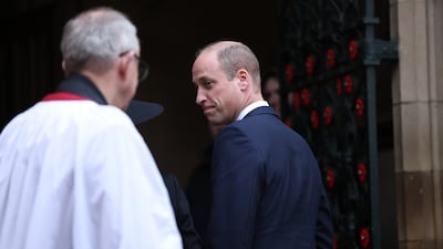 The Prince of Wales arrives at the funeral service of Sir Bobby Charlton at Manchester Cathedral. EPA