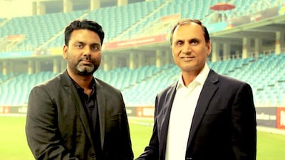 Emirates Cricket Board General Secretary Mubasshshir Usmani with newly appointed head of security and anti-corruption Lieutenant Colonel Muhammad Azam Khan. ECB
