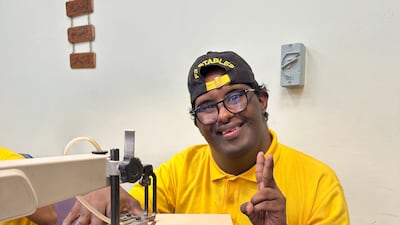 Saleh Mohammed is a student in the carpentry workshop that aims to teach students about handwork and crafts.