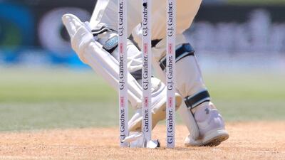 England's Ben Stokes after being bowled by New Zealand's Tim Southee. AFP