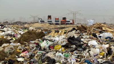 Dubai Municipality hopes to reduce the amount of waste sent to its landfill site in Al Quasis. Christopher Pike / The National