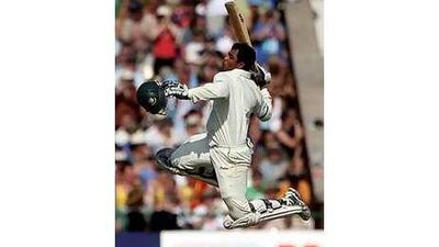 Tamim Iqbal celebrates another quickfire but well-deserved century.