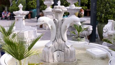 A fountain for sale at the newly opened Dubai Garden Center in Jumeira 1, opposite Town Center. Reem Mohammed / The National