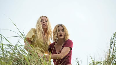 Lucy Hale, right, stars alongside Portia Doubleday in a horror film remake of the classic TV series ‘Fantasy Island’. Courtesy Christopher Moss