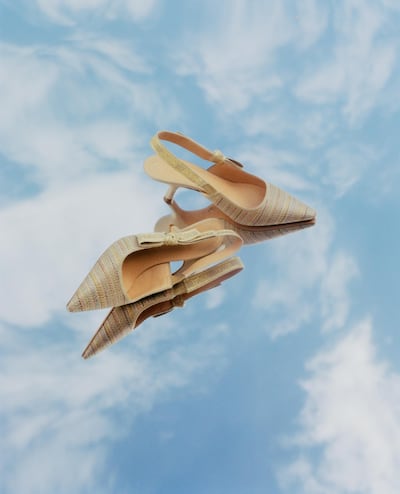 Shoes from the Dior Gold capsule collection. Courtesy Mazen Abusrour