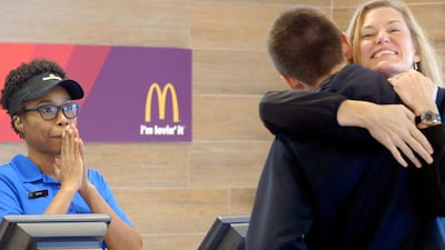 The "Pay With Lovin" McDonald's advert that's part of a Valentine’s Day promotion that will start on the day after Super Bowl XLIX. McDonald's / AP Photo
