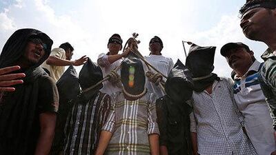 The victim’s family, along with numerous politicians and the public, had long called for the men to be executed. Saurabh Das / AP Photo