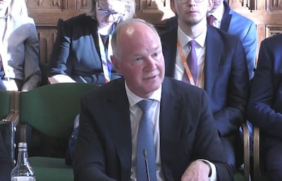 Thomas Woldbye, chief executive of Heathrow Airport, gives evidence to the House of Commons Transport Select Committee. PA