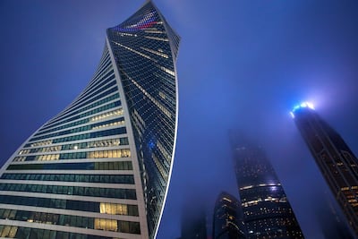 MOSCOW, RUSSIA - MARCH 29, 2019: The Evolution Tower of the Moskva City Moscow International Business Center. Vladimir Gerdo/TASS (Photo by Vladimir Gerdo\TASS via Getty Images)