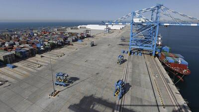 Khalifa Port in Abu Dhabi. Reuters