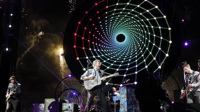 Coldplay performing in 2012 in New Zealand. Shane Wenzlick / Getty Images