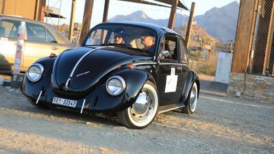 A vintage Volkswagen Beetle.