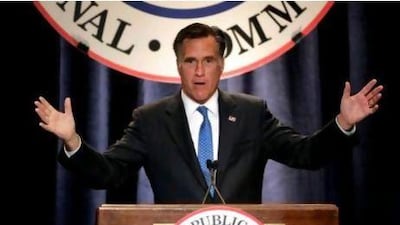 The Republican presidential front-runner Mitt Romney speaks in Scottsdale, Arizona, last week. He needs to win support from his divided party as well as from voters to beat Barack Obama this autumn.