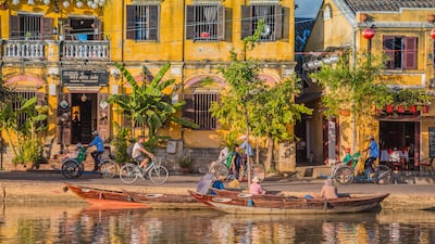 Boats are the means of transport for locals and tourists in the beautiful city of Hoi An. Getty Images