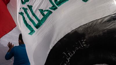 A protest in Baghdad on April 4. The hard business of maintaining Iraqi sovereignty during a time of acute regional crisis continues. Getty Images